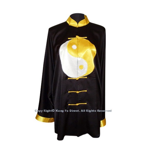 Black Uniform with Gold Tai Chi Logo