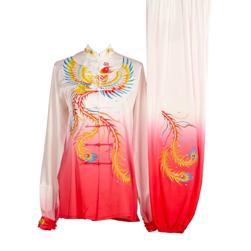Red/White Gradient Uniform with Phoenix Embroidery