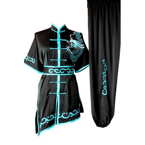 Black Uniform with Dragon Embroidery