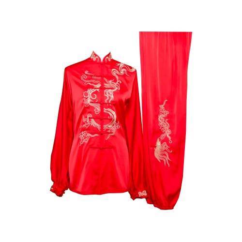 Red Uniform with Phoenix and Cloud wave Embroidery (Pre-Order)