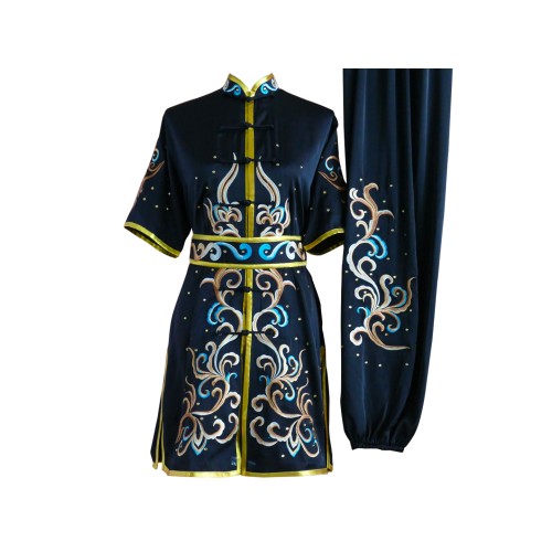 Blue Uniform with Phoenix, Cloud  and Water Embroidery  (Pre-Order)