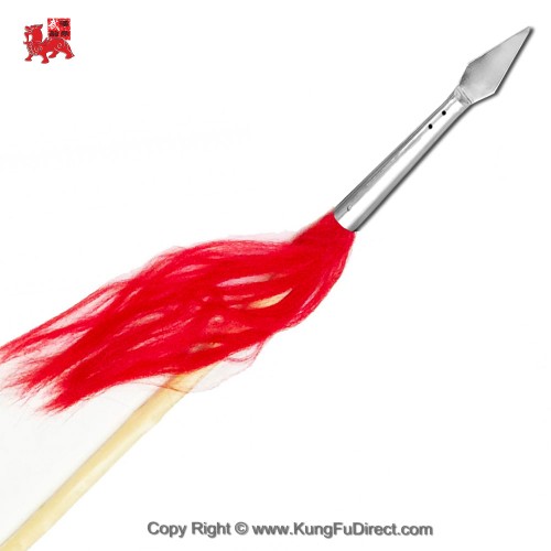 Wax Wood Kung Fu Spear with 10 inch Spear Head 功夫枪